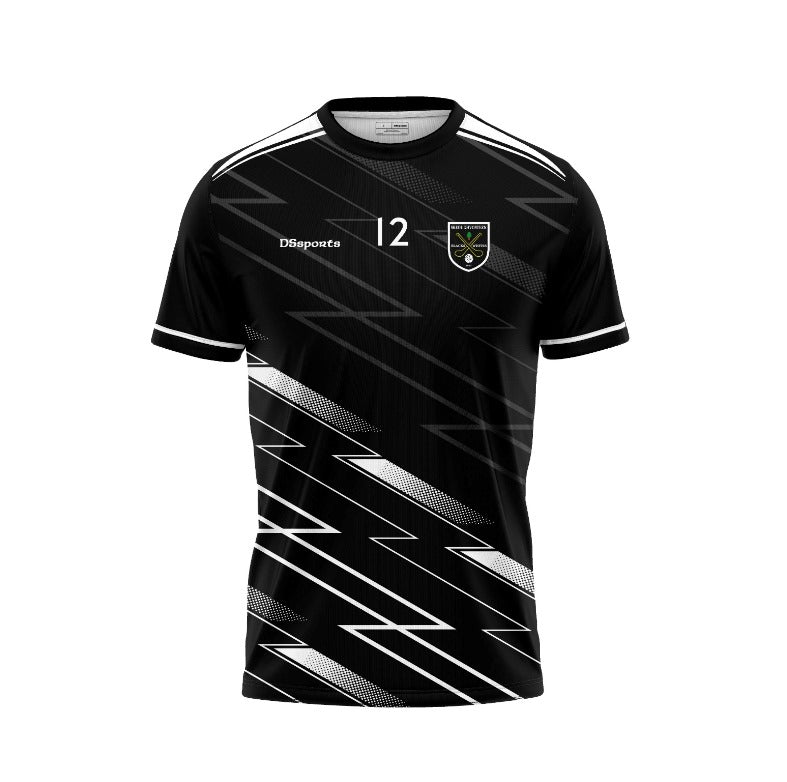 Black Whites GAA ZigZag Training Jersey