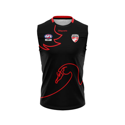 South Dublin Swans - Red & Black reversable sleeveless Jersey