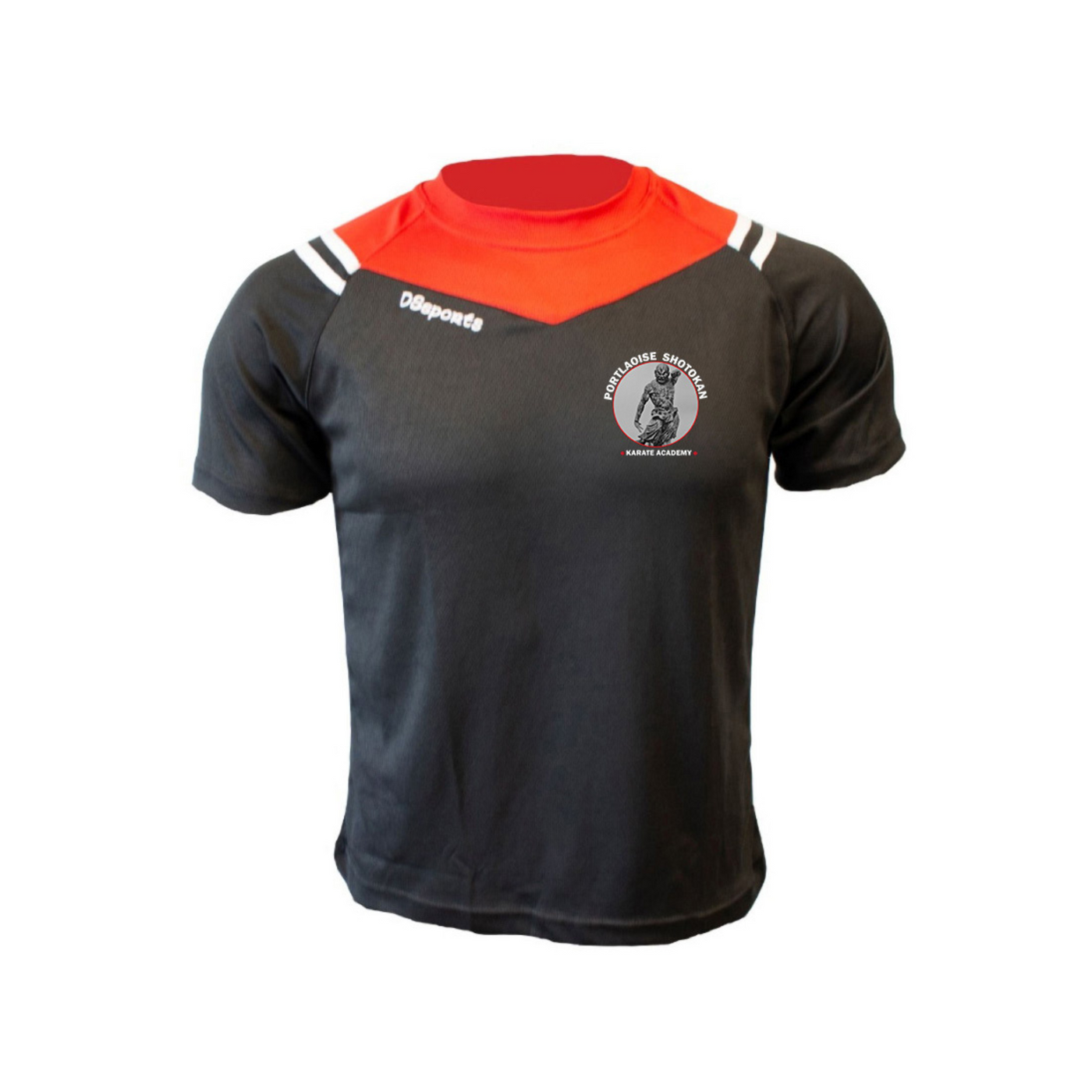Portlaoise Shotokan Karate Academy - Volt T-Shirt Black/Red (STOCK)