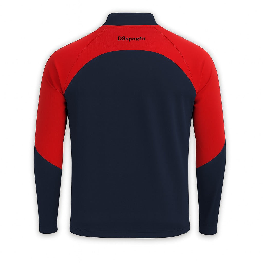 Pivot Half Zip - Navy & Red