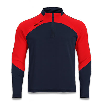 Pivot Half Zip - Navy & Red