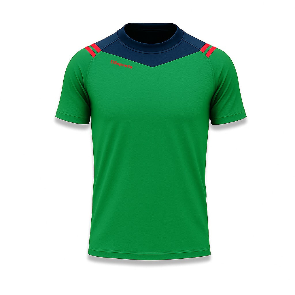 VOLT T-Shirt - Green / Navy / Red