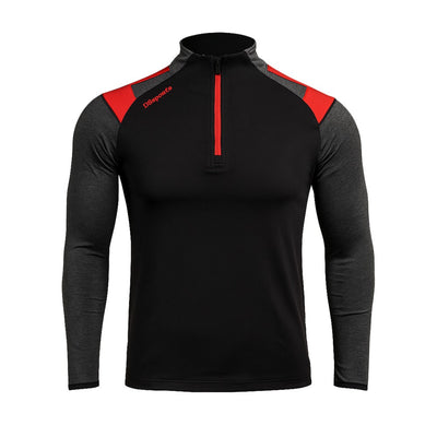 Challenger Performance Half Zip - Black / Charcoal / Red