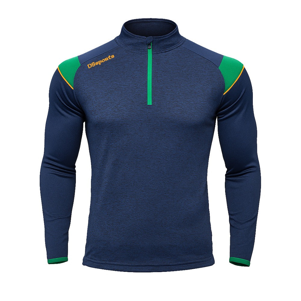 Challenger Performance Half Zip - Navy / Green / Amber