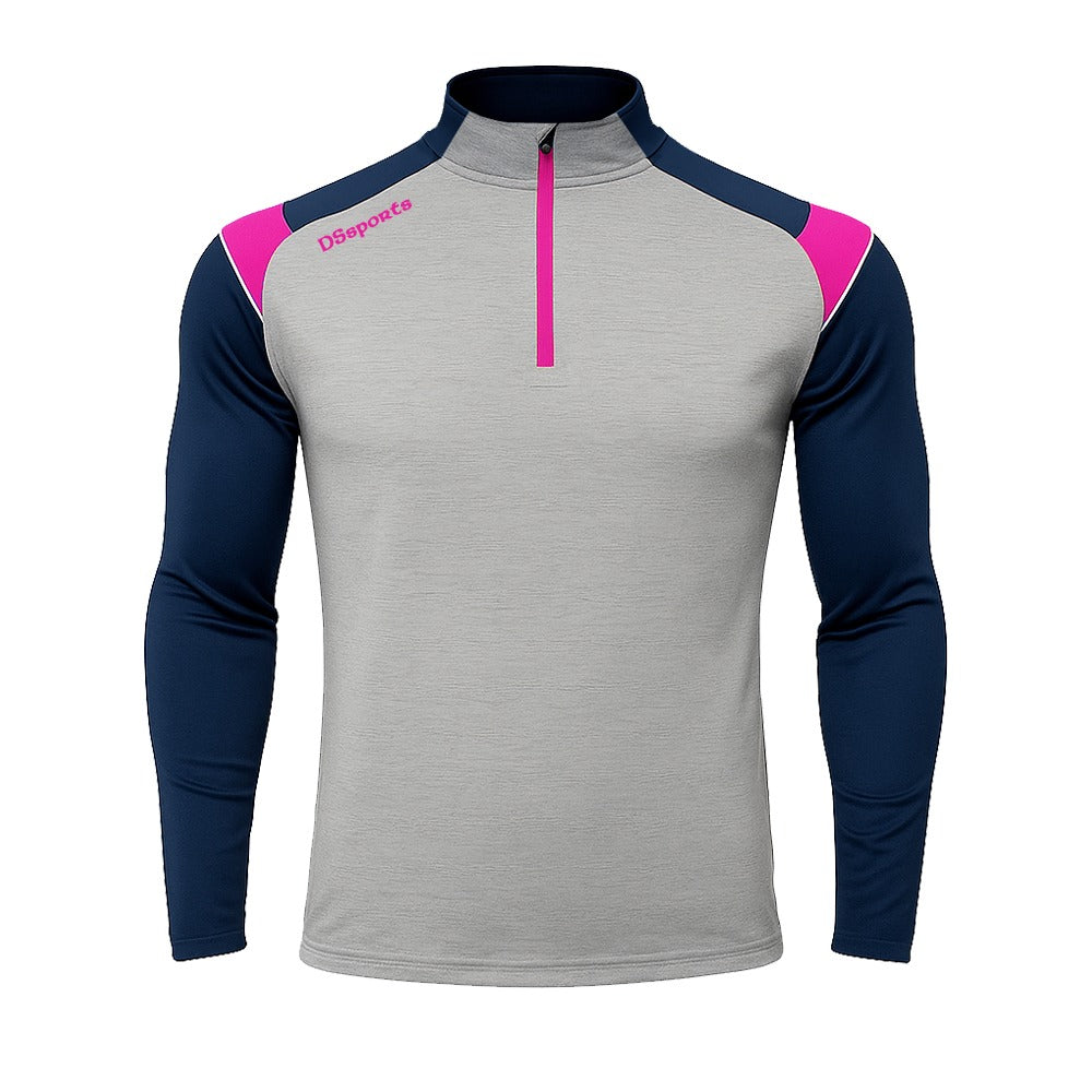 Challenger Performance Half Zip - White / Navy / Pink