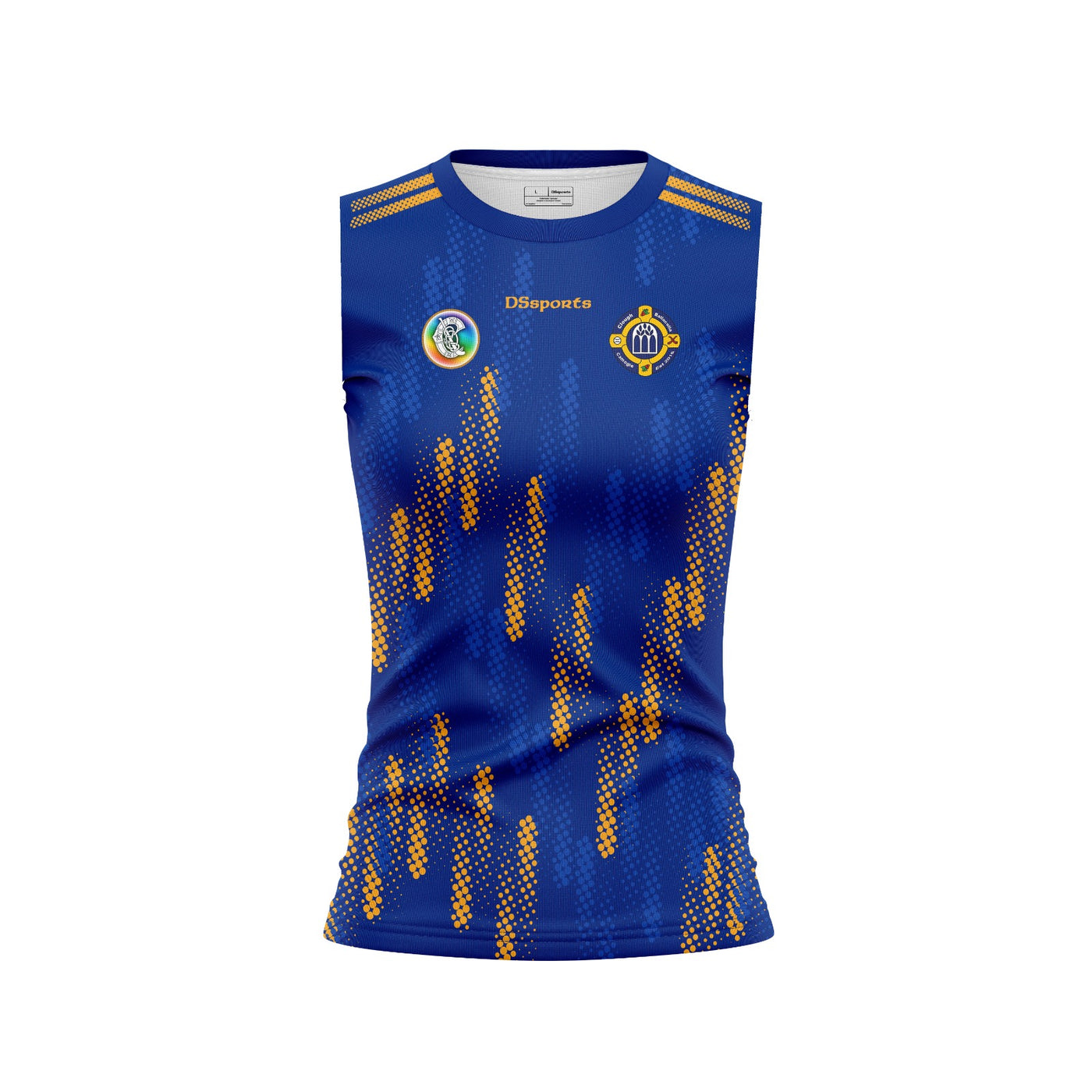 Clough Ballacolla Camogie - Blue sleeveless training jersey