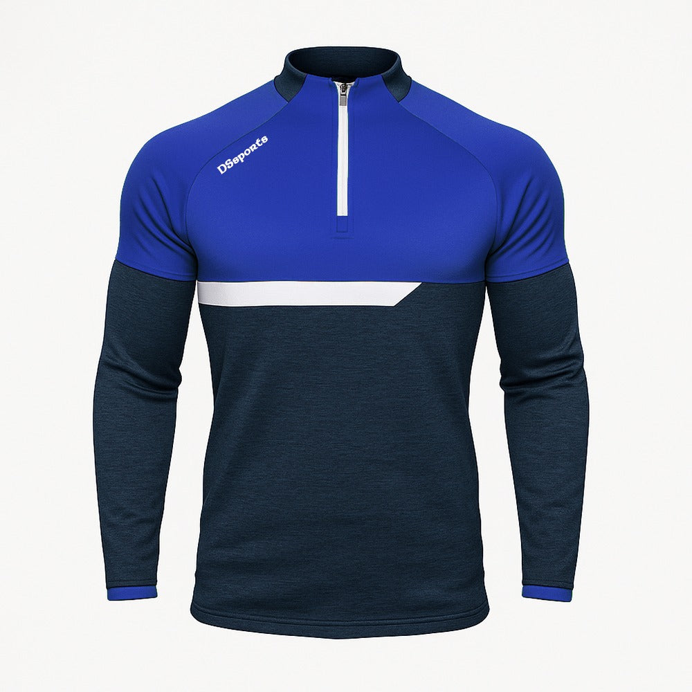 Gasly Half Zip - Royal Blue / Navy / White