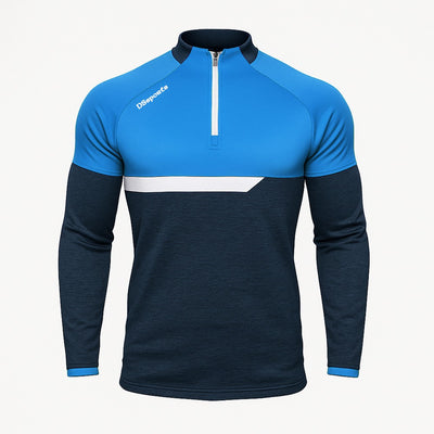 Galsy Half Zip - Navy Melange / Sky / White