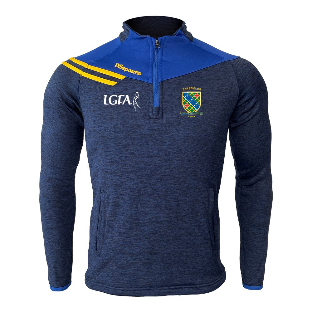 Razor Half Zip - Navy Melange / Royal / Amber | Custom Half Zip Ireland ...