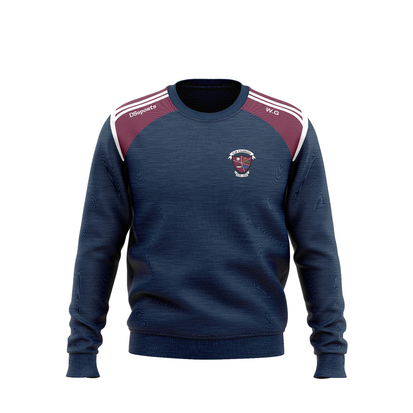 Kilcavan GAA - Strike Crew Neck - Navy / Maroon / White