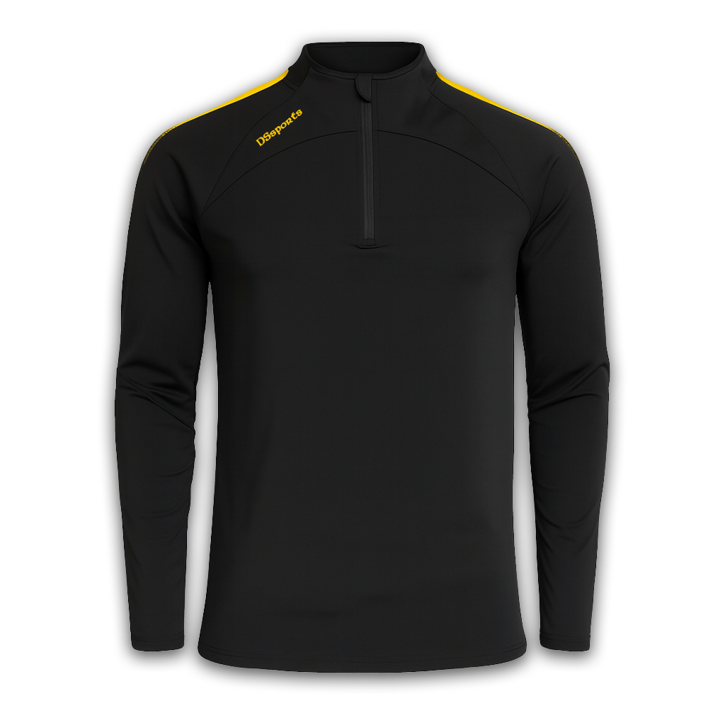 Pivot Half Zip - Black & Amber
