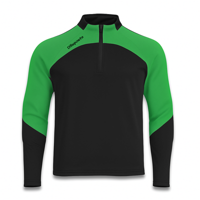 Pivot Half Zip - Black & Green