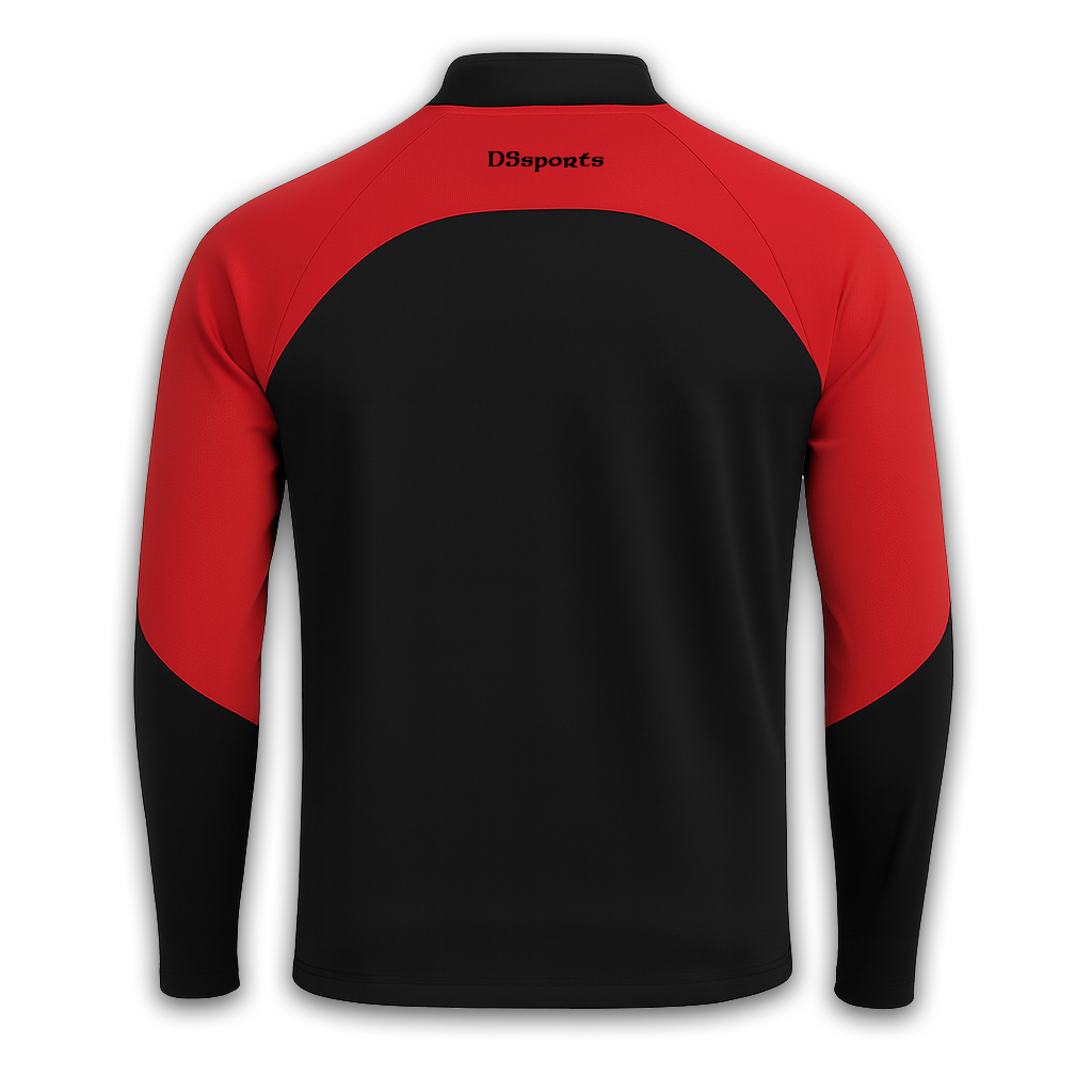 Pivot Half Zip -  Black & Red