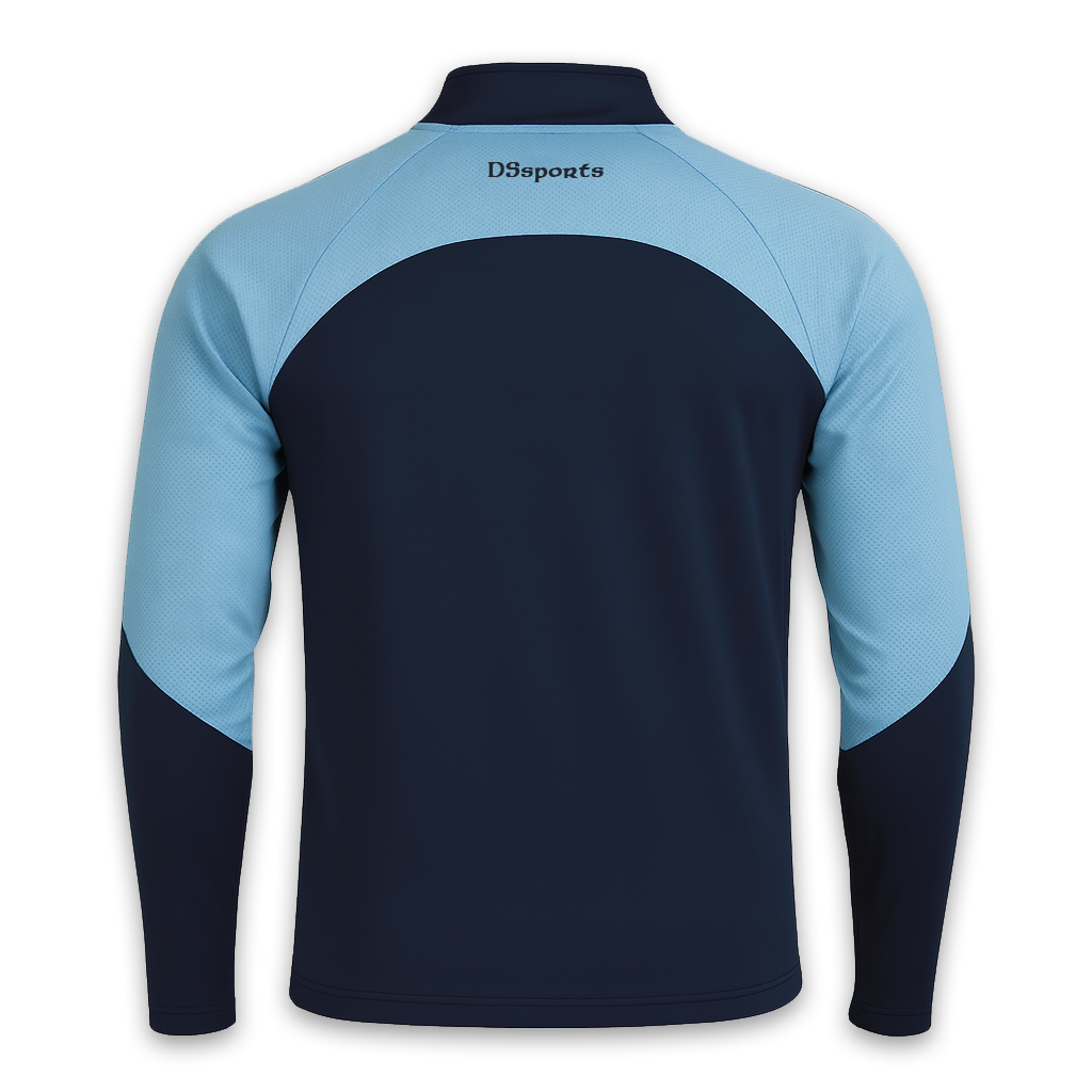 Pivot Half Zip - Navy & Sky Blue