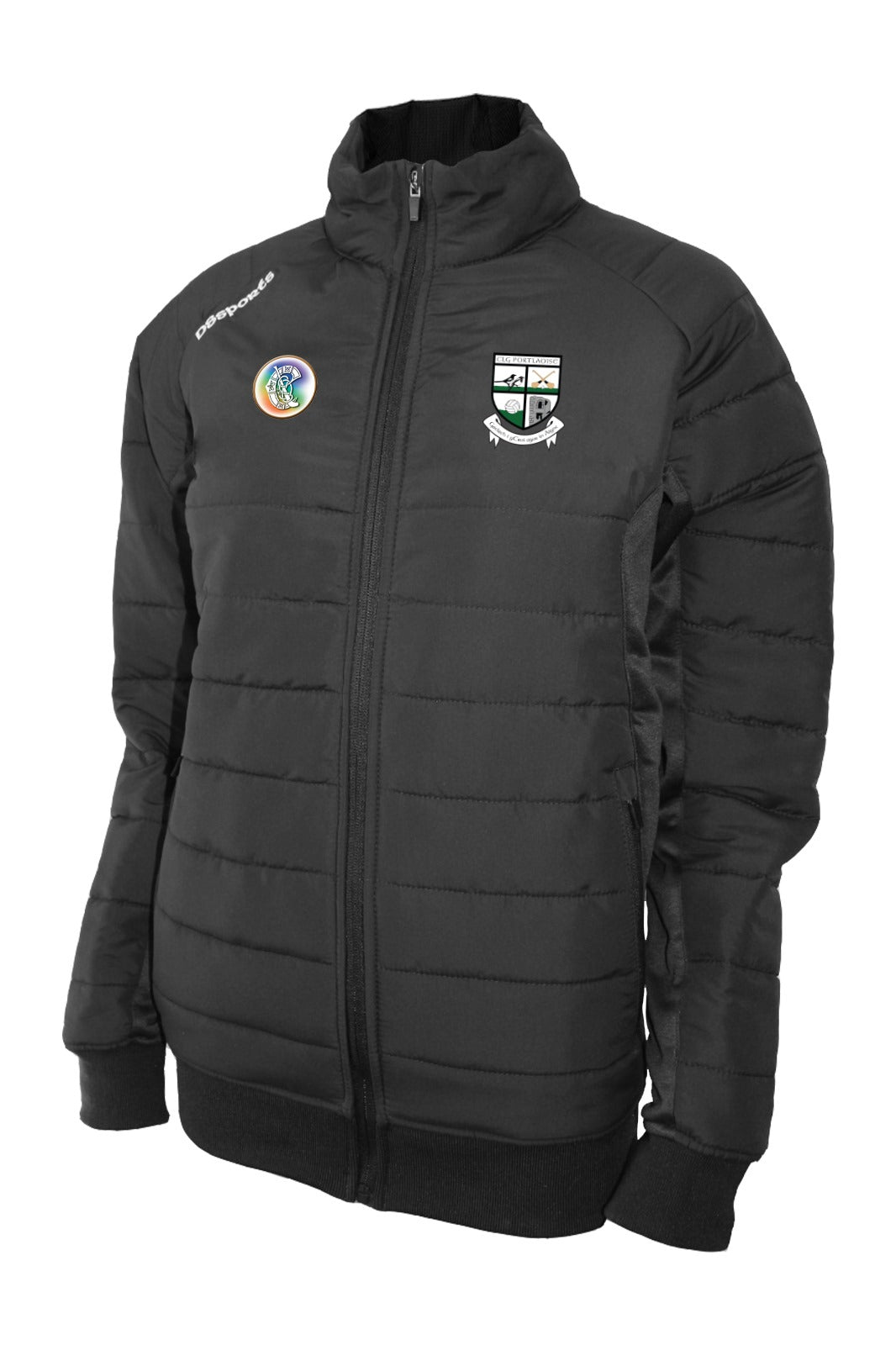 Portlaoise Camogie- Black Puffer Jacket