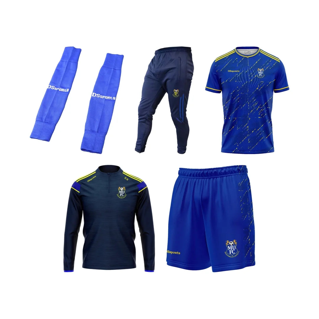 Kids Mountmellick United bundle - Shorts, Socks, Jersey, Halfzip & Skinny Bottoms