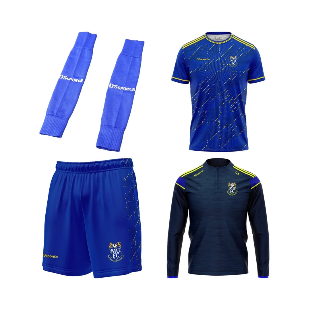 Adults Mountmellick United bundle - Socks, Shorts, Jersey & Halfzip