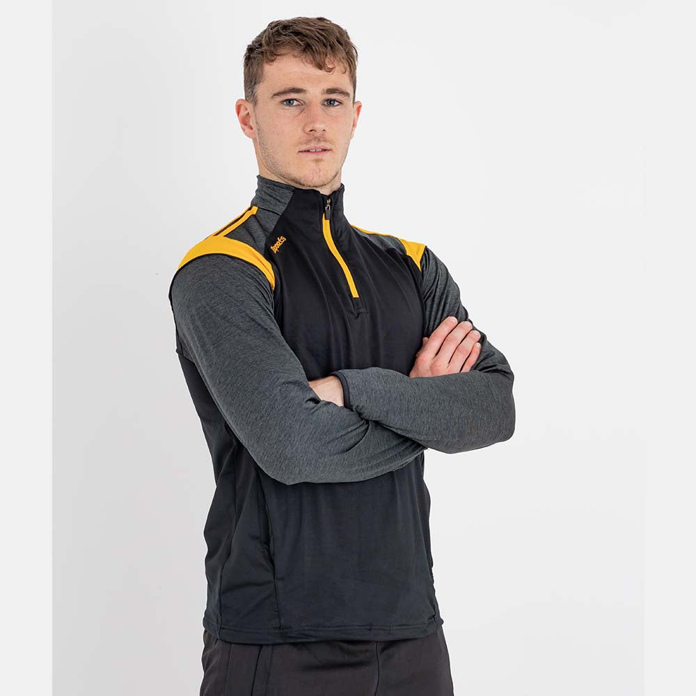 Challenger Performance Half Zip - Black / Charcoal / Amber