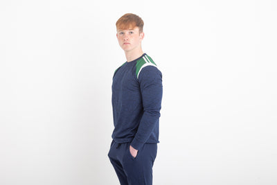 Strike Crew Neck - Navy / Green / White