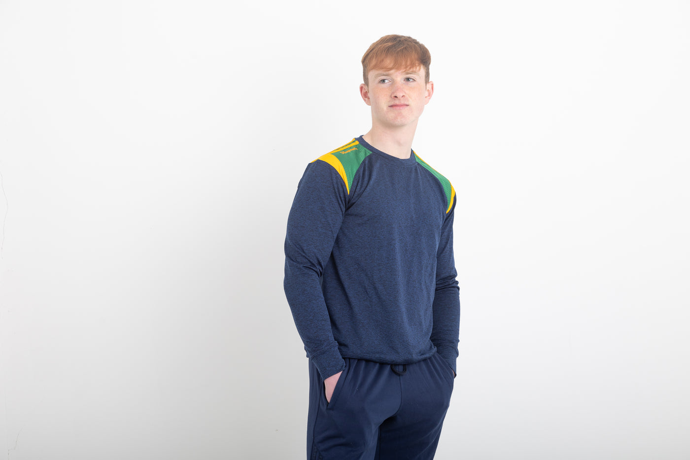 Strike Crew Neck - Navy / Green / Amber