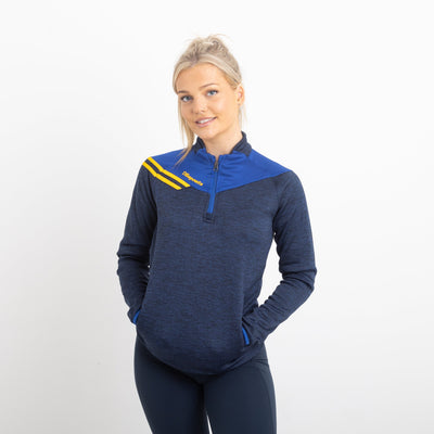 Razor Half Zip - Navy Melange / Royal / Amber