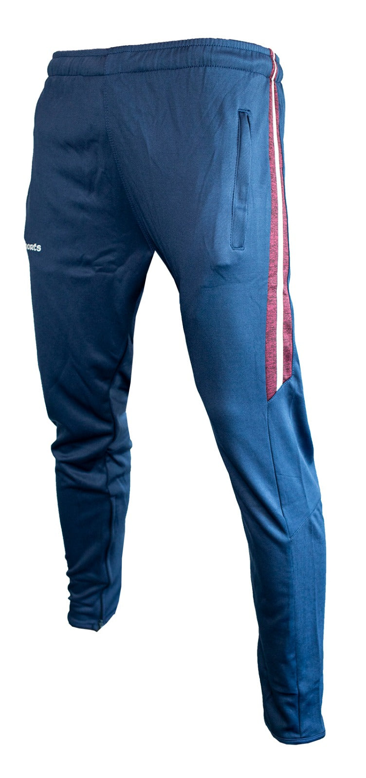 Vetus Skinny Bottoms - Navy / Maroon Melange / White