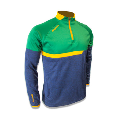 Galsy Half Zip - Navy Melange / Green / Amber