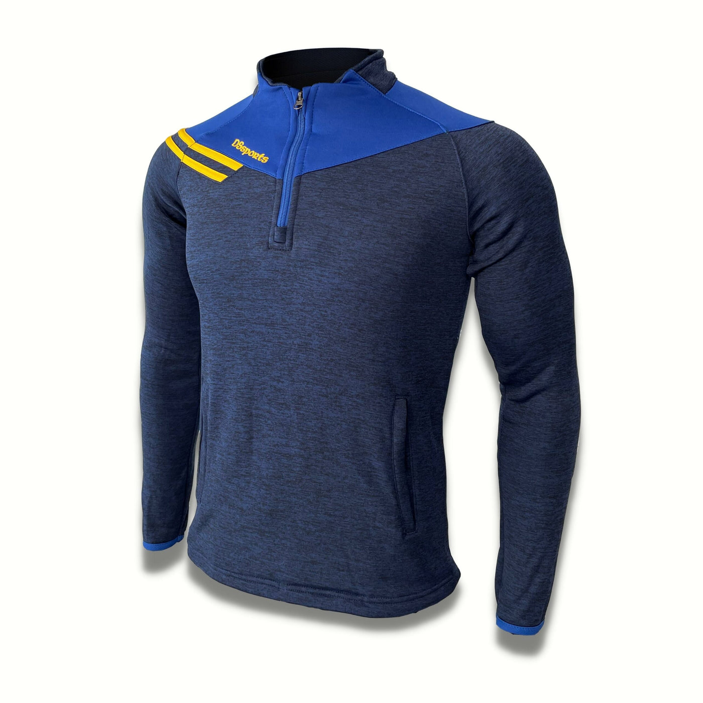 Razor Half Zip - Navy Melange / Royal / Amber