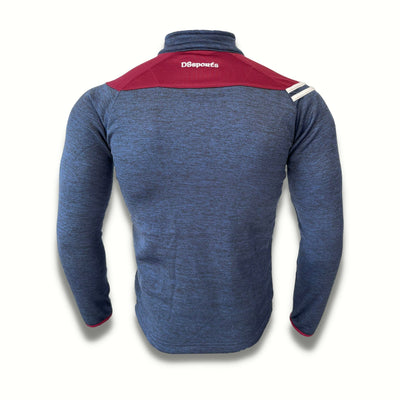 Razor Half Zip - Navy Melange / Maroon / White