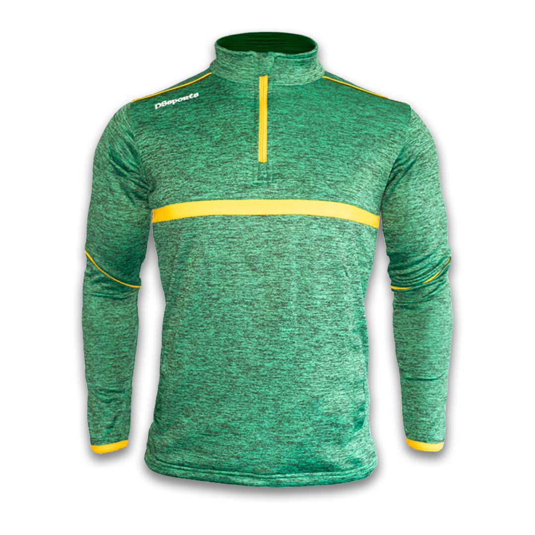 Vetus Half Zip - Green Melange / Amber