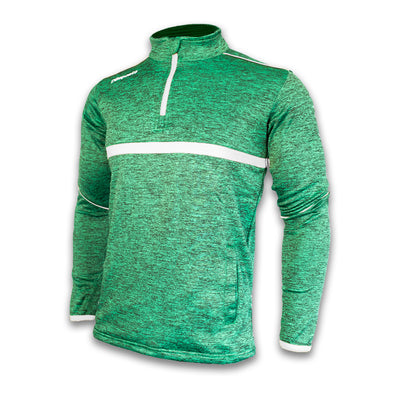 Vetus Half Zip - Green Melange / White