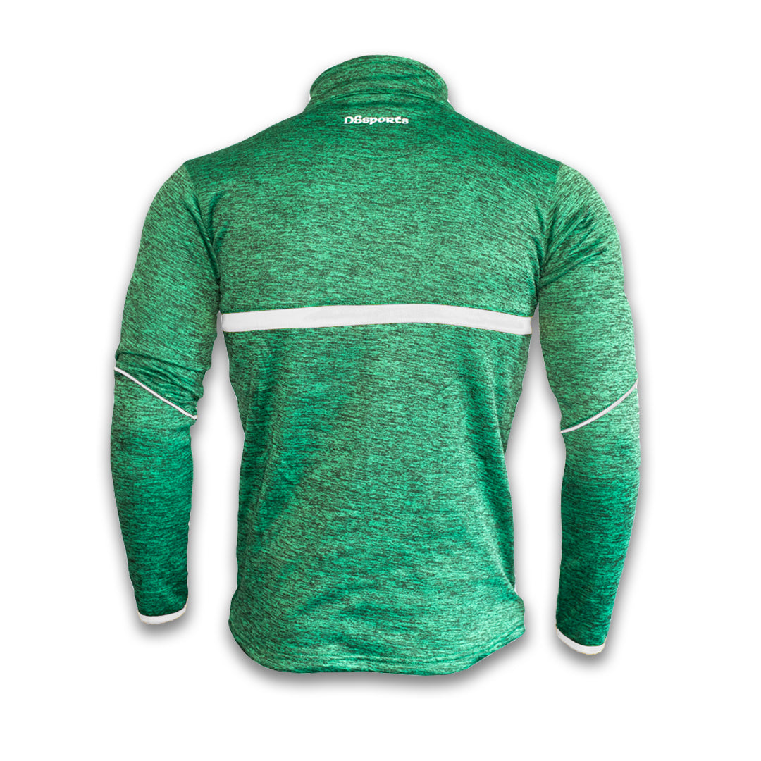 Vetus Half Zip - Green Melange / White