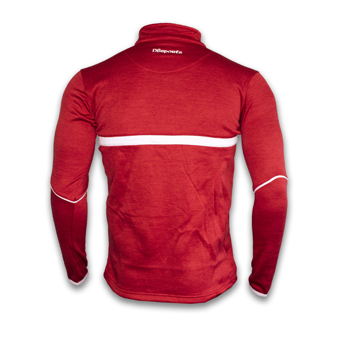 Vetus Half Zip - Red Melange / White